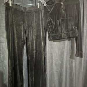 Juicy Couture Black Velour Sweatsuit